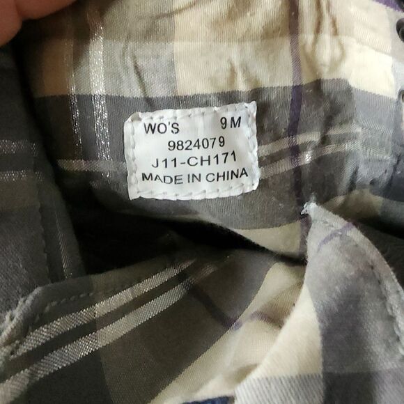 SPERRY Top Sider Fold Over Charcoal Corduroy Gray Boots Women Size 9 Plaid Lined - Picture 4 of 5